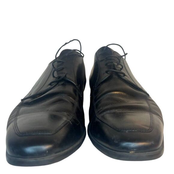 $700 Santoni Italian Leather Dress Shoes 8.5 Prichard Apron Toe Derby Oxford main image 6